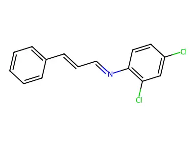 N-(Cinnamylidene)-2,4-dichloroaniline structure