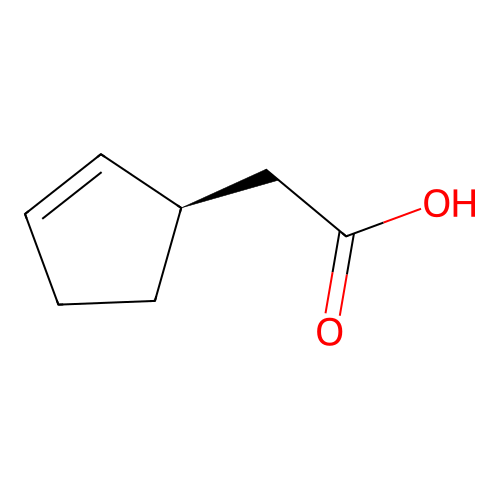 2-[(1R)-cyclopent-2-en-1-yl]acetic acid structure