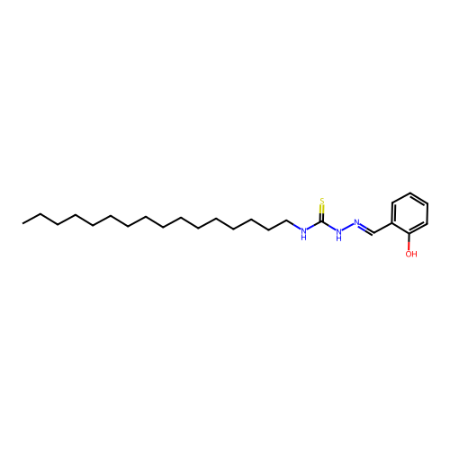 Hydrazinecarbothioamide,n-hexadecyl-2-[(2-hydroxyphenyl)methylene]- structure