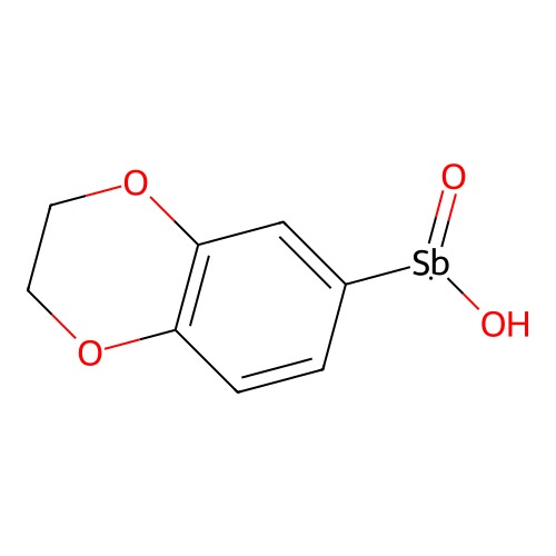 2,3-Dihydro-1,4-benzodioxin-6-yl-hydroxy-oxoantimony structure
