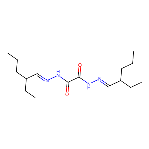 N,N'-bis(2-ethylpentylideneamino)oxamide structure