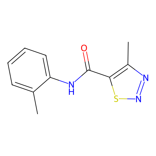 4-methyl-N-(2-methylphenyl)thiadiazole-5-carboxamide structure