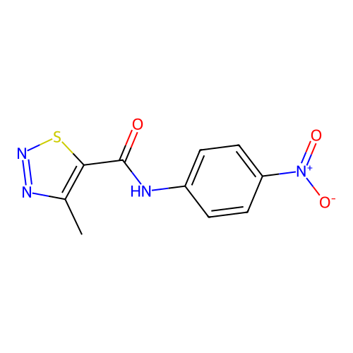 4-methyl-N-(4-nitrophenyl)-1,2,3-thiadiazole-5-carboxamide structure
