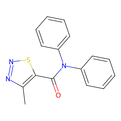 4-methyl-N,N-diphenylthiadiazole-5-carboxamide structure