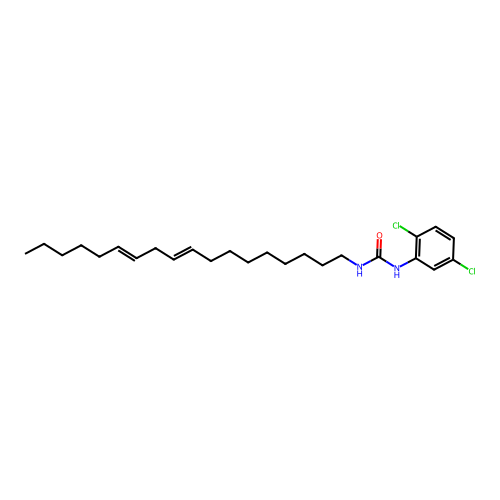 1-(2,5-dichlorophenyl)-3-[(9E,12E)-octadeca-9,12-dienyl]urea structure