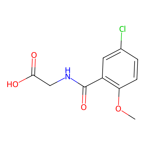 2-[(5-Chloro-2-methoxybenzoyl)amino]acetic acid structure