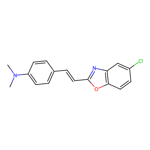 4-(2-(5-Chlorobenzo[d]oxazol-2-yl)vinyl)-N,N-dimethylaniline structure