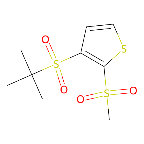 3-(Tert-butylsulfonyl)-2-(methylsulfonyl)thiophene structure