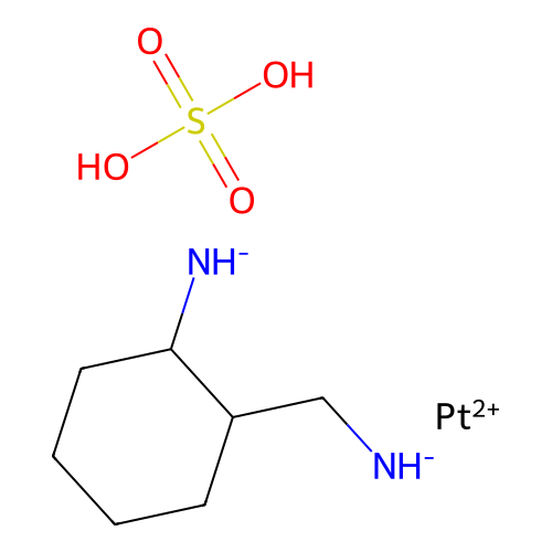(2-Azanidylcyclohexyl)methylazanide;platinum(2+);sulfuric acid structure