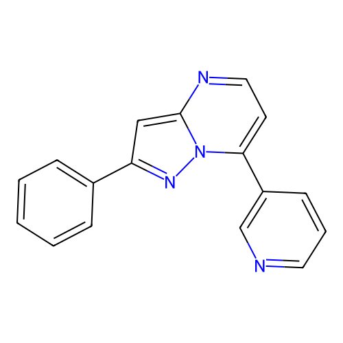 2-Phenyl-7-(3-pyridinyl)pyrazolo[1,5-a]pyrimidine structure