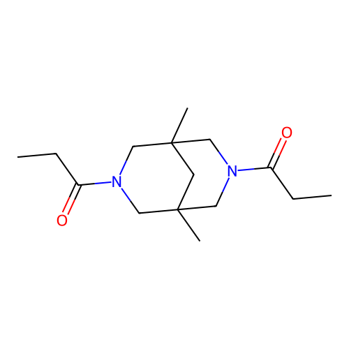 1-(1,5-Dimethyl-7-propionyl-3,7-diaza-bicyclo[3.3.1]non-3-yl)-propan-1-one structure