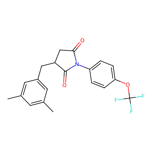 3-(3,5-Dimethylbenzyl)-1-[4-(trifluoromethoxy)phenyl]pyrrolidine-2,5-dione structure