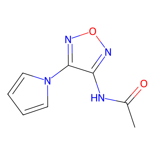 N-[4-(1H-pyrrol-1-yl)-1,2,5-oxadiazol-3-yl]acetamide structure