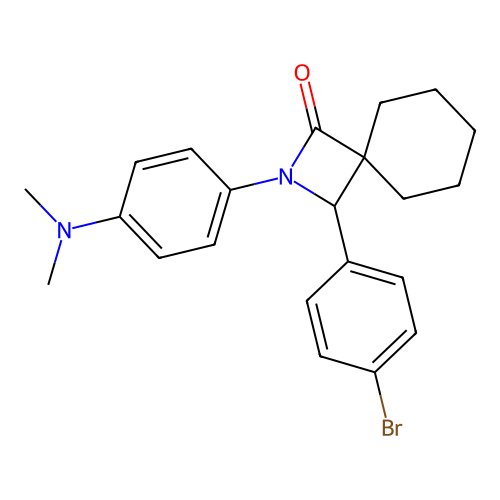 3-(4-Bromophenyl)-2-(4-(dimethylamino)phenyl)-2-azaspiro[3.5]nonan-1-one structure