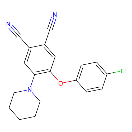 4-(4-Chlorophenoxy)-5-(1-piperidinyl)phthalonitrile structure