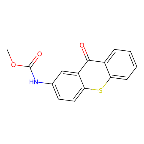 methyl (9-oxo-9H-thioxanthen-2-yl)carbamate structure