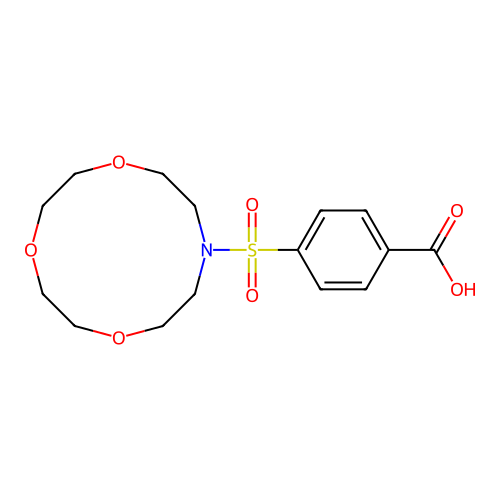 4-(1,4,7-Trioxa-10-azacyclododecan-10-ylsulfonyl)benzoic acid structure