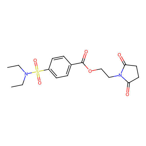 2-(2,5-Dioxopyrrolidin-1-yl)ethyl 4-(diethylsulfamoyl)benzoate structure