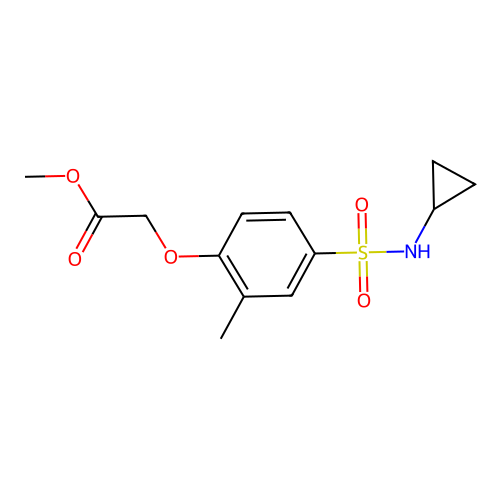 Methyl [4-(cyclopropylsulfamoyl)-2-methylphenoxy]acetate structure