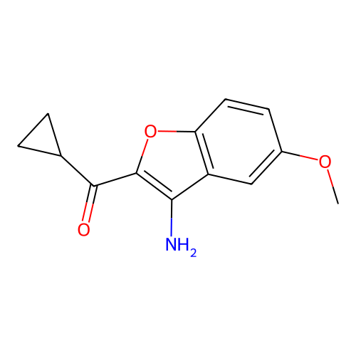 (3-Amino-5-methoxy-1-benzofuran-2-yl)(cyclopropyl)methanone structure