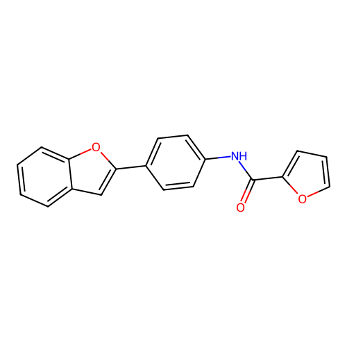 N-[4-(1-benzofuran-2-yl)phenyl]furan-2-carboxamide structure