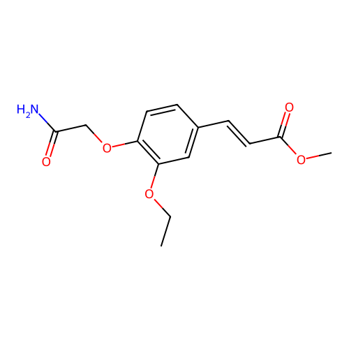 methyl (2E)-3-[4-(2-amino-2-oxoethoxy)-3-ethoxyphenyl]acrylate structure