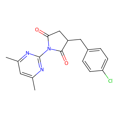 3-(4-Chlorobenzyl)-1-(4,6-dimethylpyrimidin-2-yl)pyrrolidine-2,5-dione structure