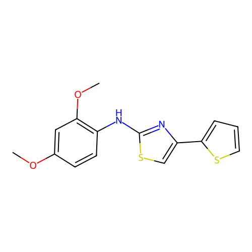N-(2,4-dimethoxyphenyl)-4-(2-thienyl)-1,3-thiazol-2-amine structure
