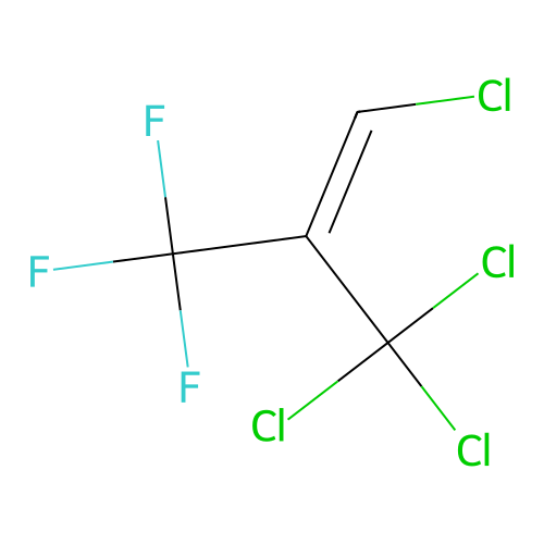 1-Chloro-3,3,3-trifluoro-2-(trichloromethyl)prop-1-ene structure