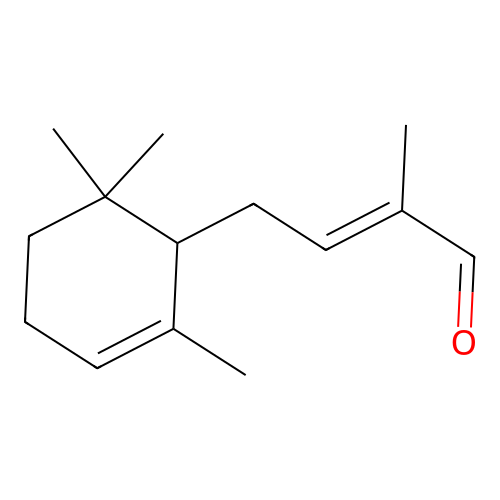 (E)-2-methyl-4-(2,6,6-trimethylcyclohex-2-en-1-yl)but-2-enal structure