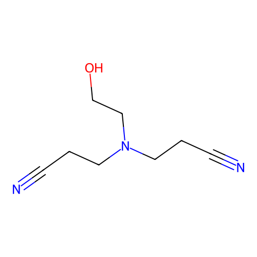 3-[2-Cyanoethyl(2-hydroxyethyl)amino]propanenitrile structure
