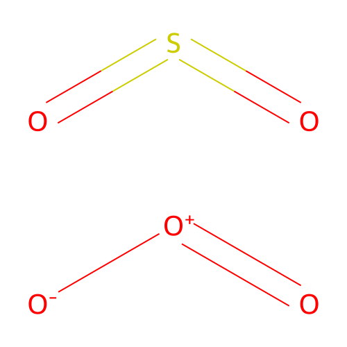 Ozone mixed with sulfur dioxide (1:1) structure