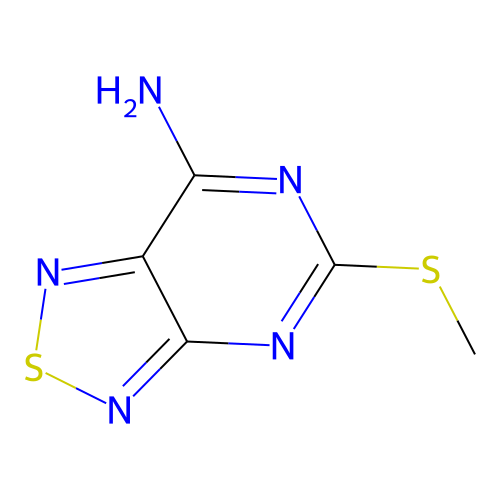 5-Methylsulfanyl-[1,2,5]thiadiazolo[3,4-d]pyrimidin-7-amine structure