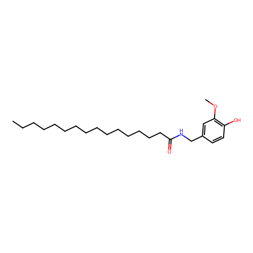 Hexadecanamide, N-[(4-hydroxy-3-methoxyphenyl)methyl]- structure
