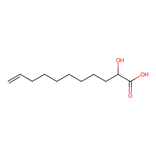 2-Hydroxy-10-undecenoic acid structure