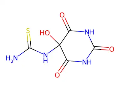 (5-Hydroxy-2,4,6-trioxo-1,3-diazinan-5-yl)thiourea structure