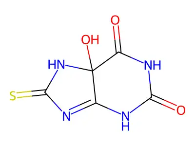 5-Hydroxy-8-sulfanylidene-3,7-dihydropurine-2,6-dione structure