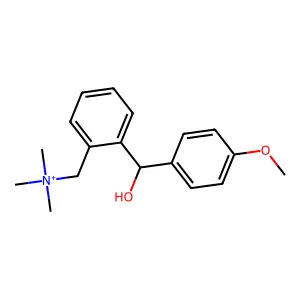 [2-[Hydroxy-(4-methoxyphenyl)methyl]phenyl]methyl-trimethylazanium structure