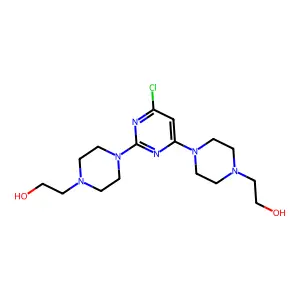 2-[4-[4-CHLORO-6-[4-(2-HYDROXYETHYL)PIPERAZIN-1-YL]PYRIMIDIN-2-YL]PIPERAZIN-1-YL]ETHANOL structure