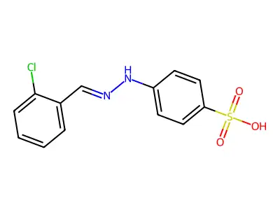 4-[2-[(2-Chlorophenyl)methylidene]hydrazinyl]benzenesulfonic acid structure