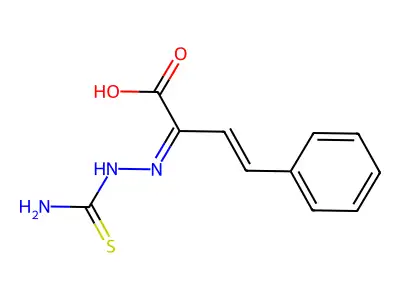2-(Carbamothioylhydrazinylidene)-4-phenylbut-3-enoic acid structure