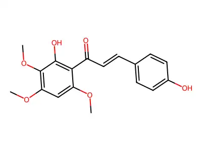 3-(4-Hydroxyphenyl)-1-(2-hydroxy-3,4,6-trimethoxyphenyl)prop-2-en-1-one structure