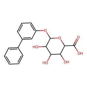 beta-D-Glucopyranosiduronic acid, (1,1'-biphenyl)-3-yl structure