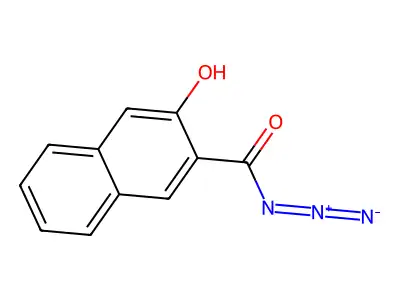 3-Hydroxynaphthalene-2-carbonyl azide structure
