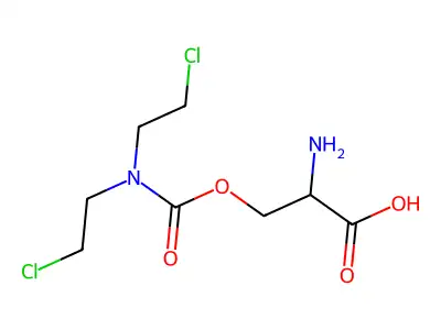 2-amino-3-[bis(2-chloroethyl)carbamoyloxy]propanoic Acid structure