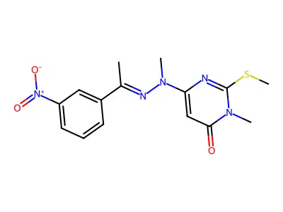 3-methyl-6-[methyl-[(E)-1-(3-nitrophenyl)ethylideneamino]ami structure