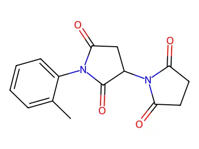 (1,3'-Bipyrrolidine)-2,2',5,5'-tetrone, 1'-(2-methylphenyl)- structure