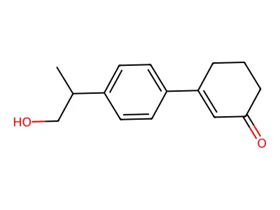 2-Cyclohexen-1-one, 3-(4-(2-hydroxy-1-methylethyl)phenyl)- structure
