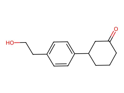 Cyclohexanol, 3-(4-(2-hydroxyethyl)phenyl)- structure