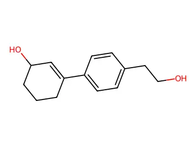 Benzeneethanol, 4-(3-hydroxy-1-cyclohexen-1-yl)- structure